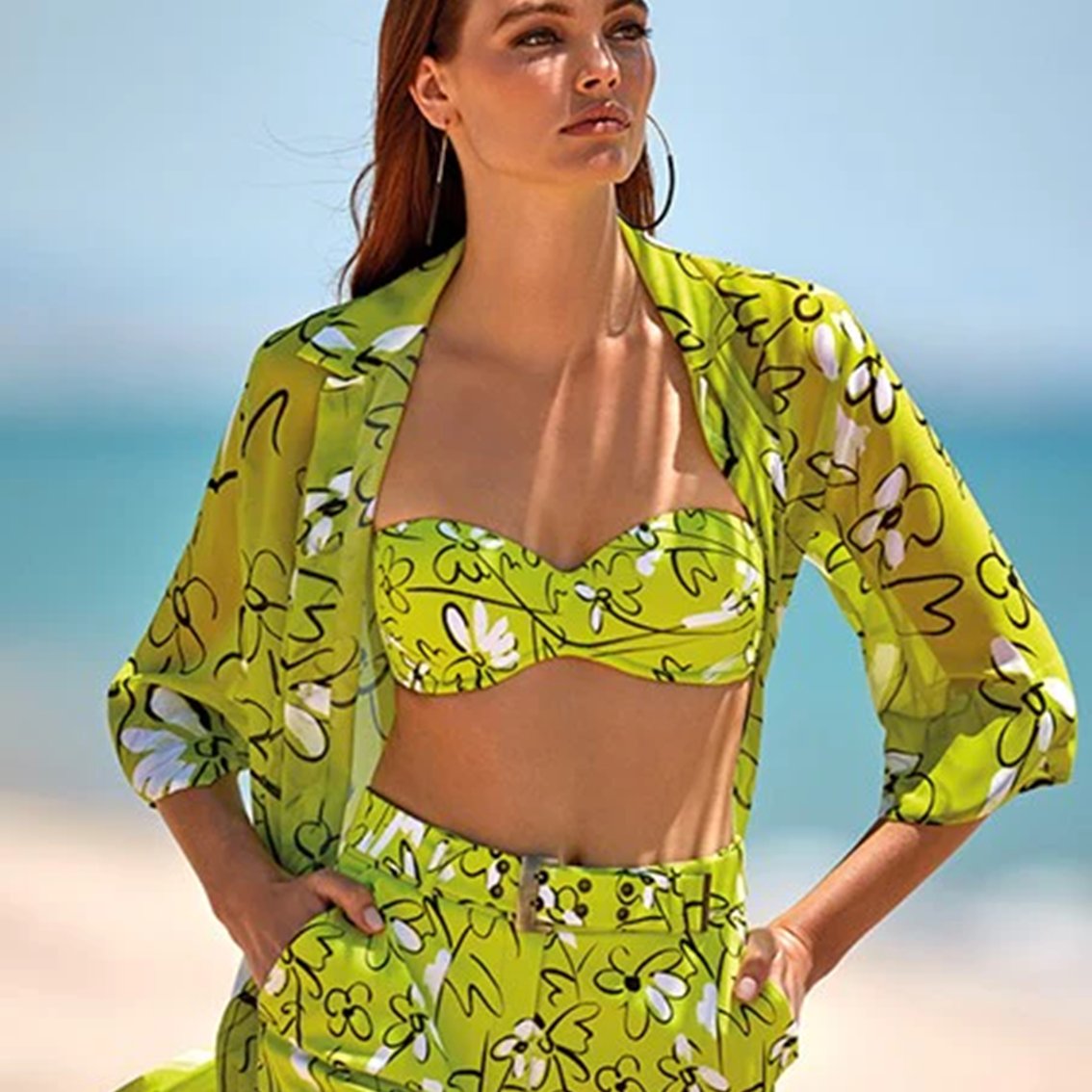 Shop Beachwear all year round. Stunning Beach Dresses to wear on Holiday, Beach Cover ups for all sizes, petite size kaftan tops & plus Size Fuller figure Dresses & Kaftans.