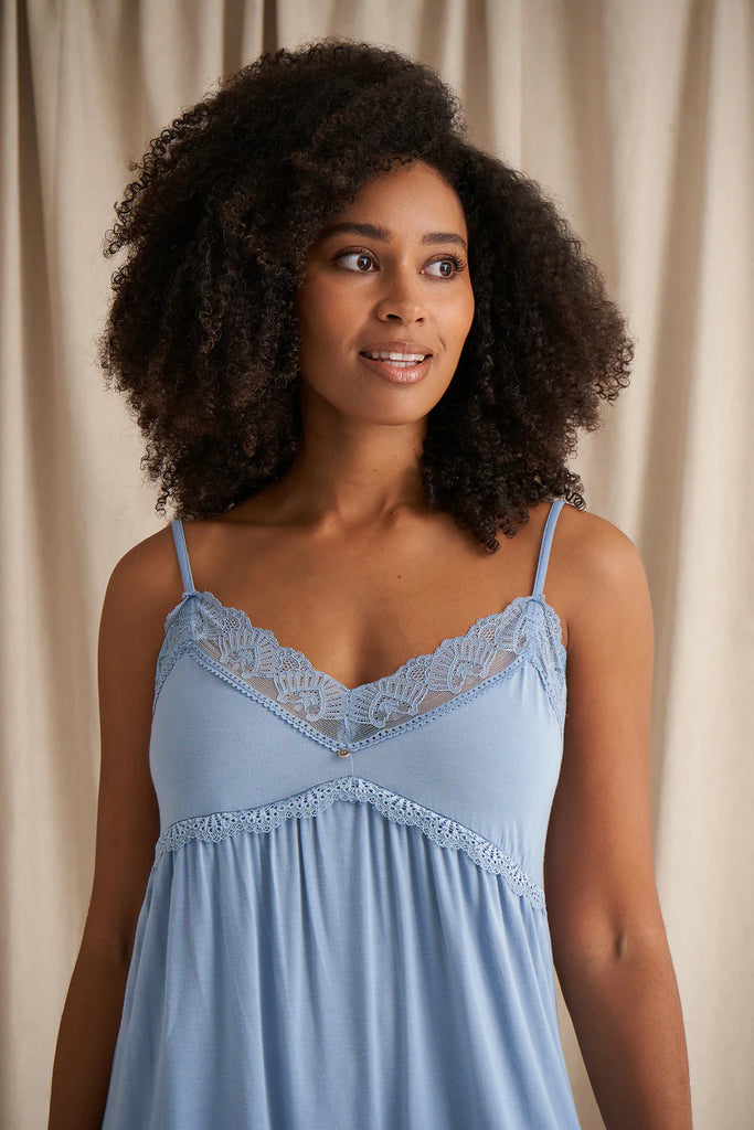 pretty you london chemise in blue