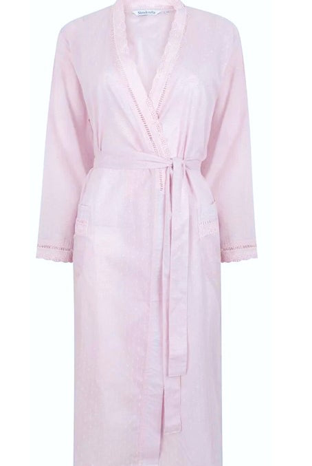 Slenderella cotton lilac wrap over dressing gown 