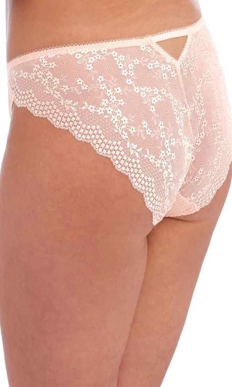 Elomi Charley pink brazilian lace brief-brownslingerie
