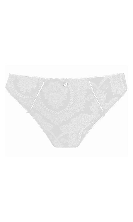 Empreinte Lily Rose thong in white-brownslingerie