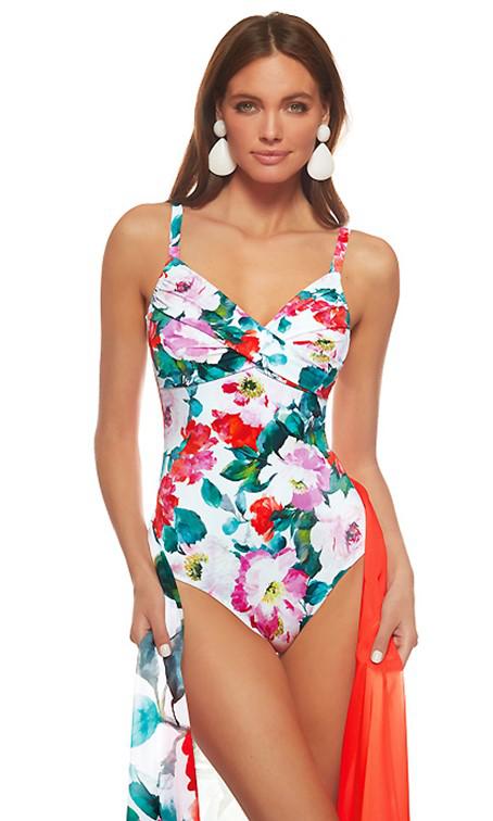 Roidal Flori Floral Underwired Swimsuit-brownslingerie