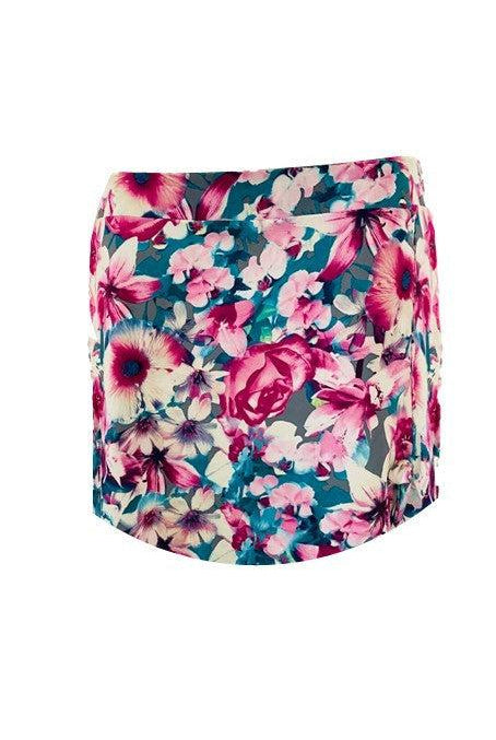 Sielei Floral Swim Skirt-brownslingerie