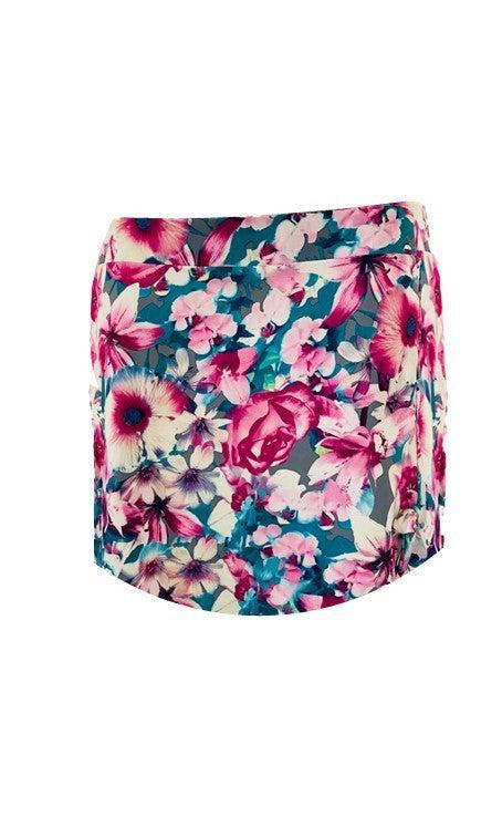 Sielei Floral Swim Skirt-brownslingerie